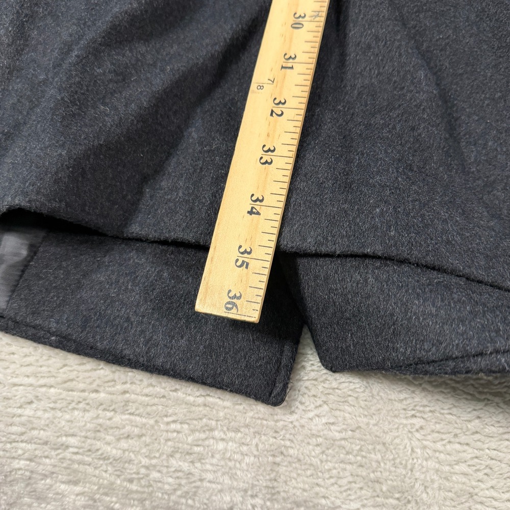Lauren Ralph Lauren Mens 42R Wool Blend Car Coat Charcoal Grey Button Overcoat - Picture 10 of 10